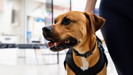 Service Dog in Mall