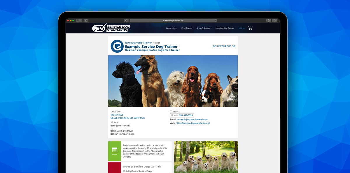 Service Dog Standards Offers Free pages for Trainers Anything Pawsable